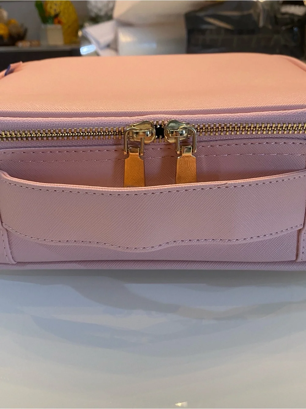 Byser Adjustable Travel Makeup Train Case - Blush Pink